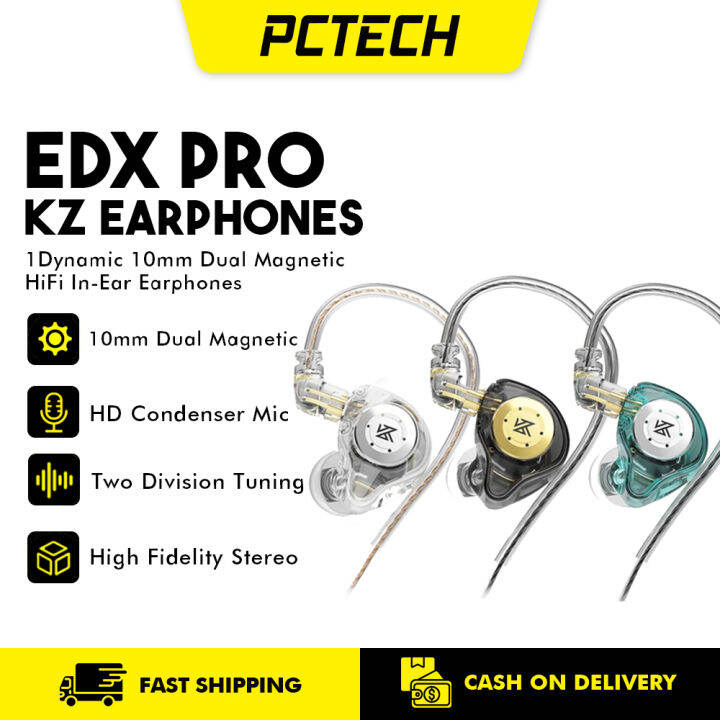 Kz Edx Pro Dynamic In Ear Earphones Hi Fi Dj Monitor With Microphone