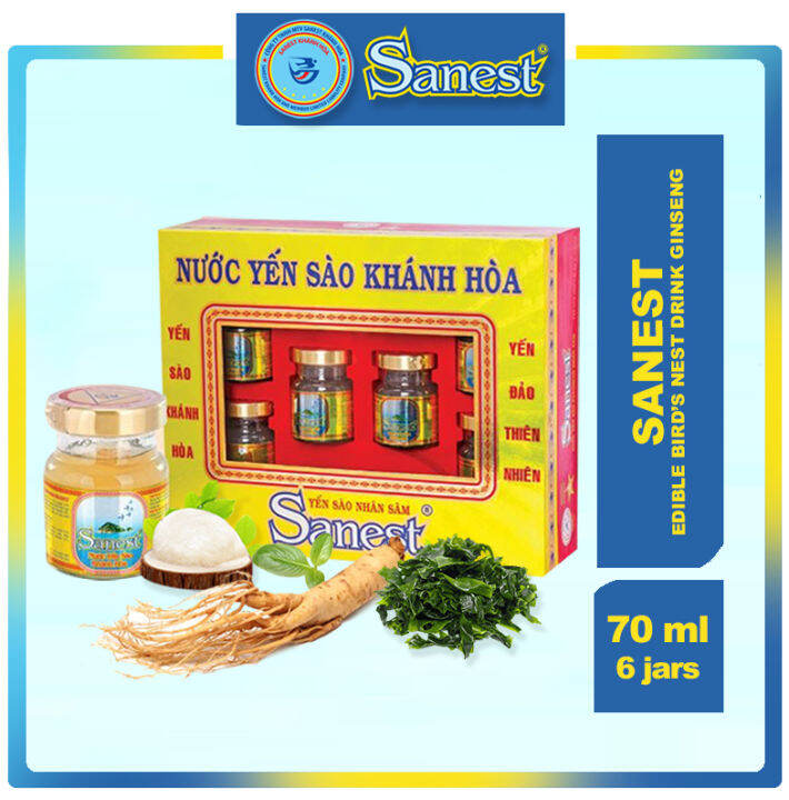 Sanest Khanh Hoa Bird S Nest Drink With Fucoidan Ginseng In Jar 70ml