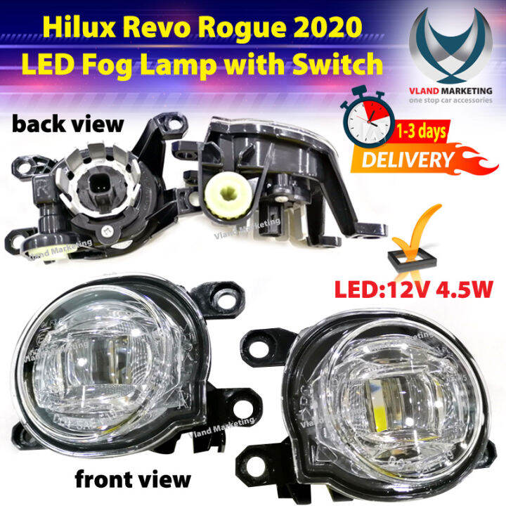 Dlaa Toyota Hilux Revo Rogue Led Fog Lamp With Glossy Black