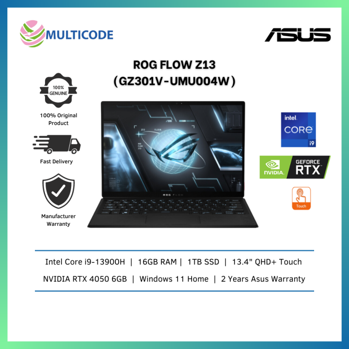 Asus Gaming Laptop ROG Flow Z13 GZ301V UMU004W 13 4 QHD 165Hz I9