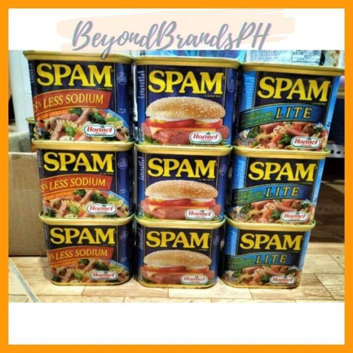 Spam Luncheon Meat 340g Classic 25 Less Sodium Lite Tocino Bacon