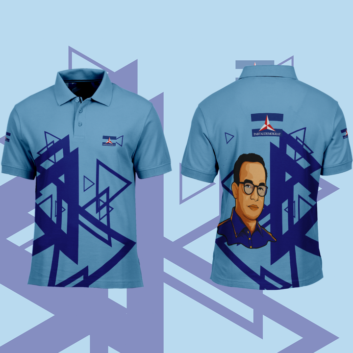 Baju Kaos Partai Demokrat 2024 ANIES BASWEDAN Art2 CUSTOM 3D