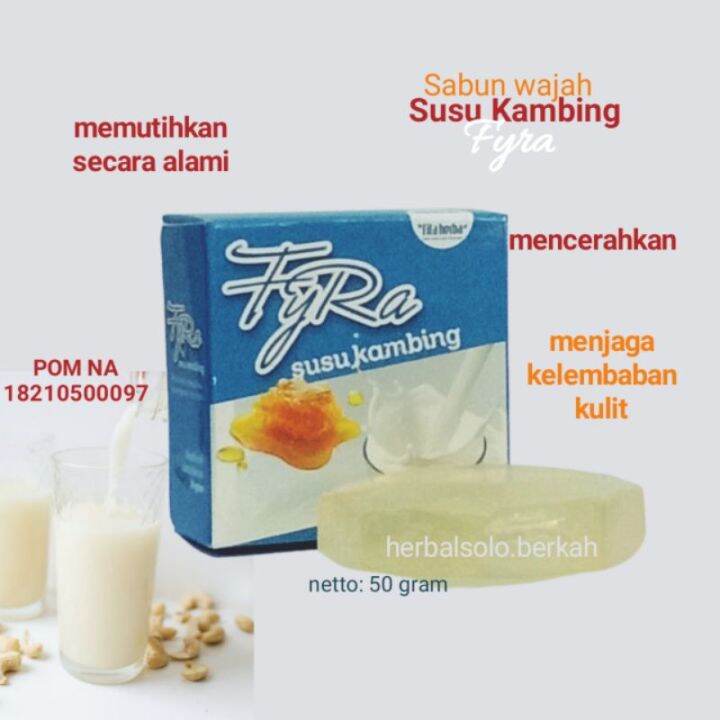 Herbal Sabun Wajah Fyra Susu Kambing Sabun Wajah Susu Kambing Original