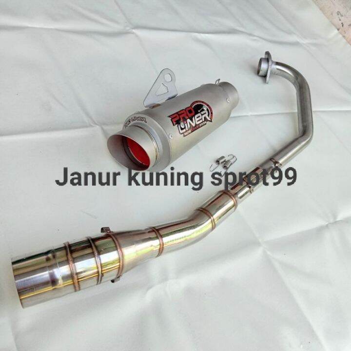 Kenalpot Resing PROLINER TR1 SHORT JUPITER MX KING SONIC BEAT VARIO150