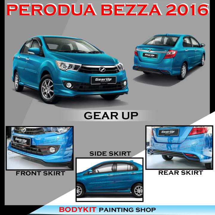 Perodua Bezza Gear Up Style Fullset Skirting Front Skirt Side