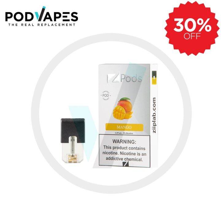 Podvapes Ziip J Pods Mango Ziip And Juul Compatible Pods Mg Ml