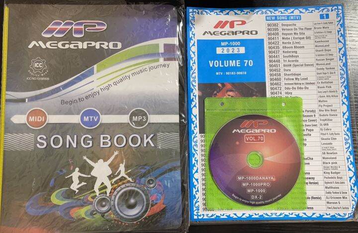 Updated CD And Songbook For Megapro MP 1000 MP 1000PRO And Danaya Mp