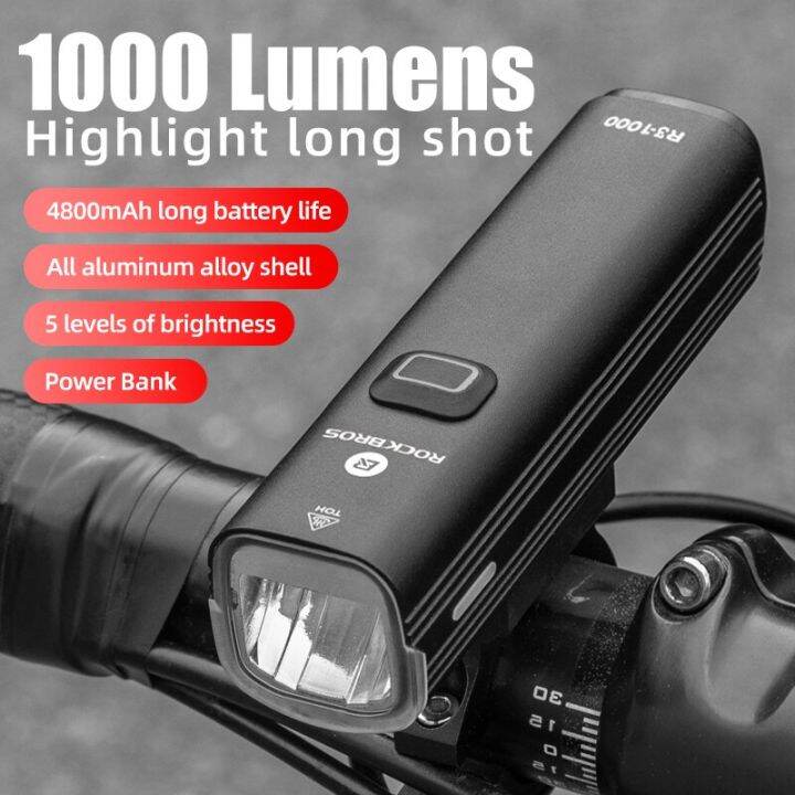 Rockbros Lumens Bike Light Usb Charging Bicycle Headlamp Front Led