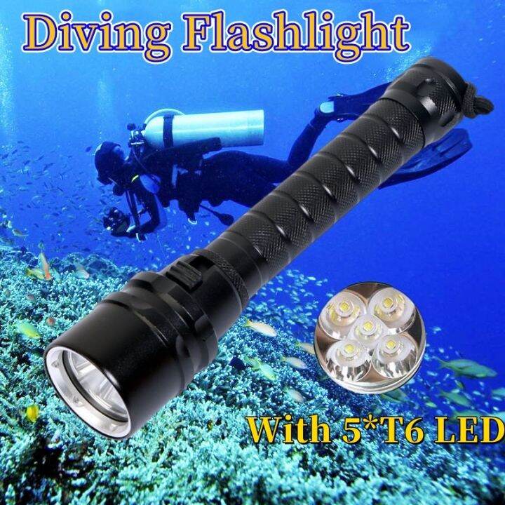 5T6 Diving Torch 200M Underwater Rechargeable L2 Scuba Lazada PH