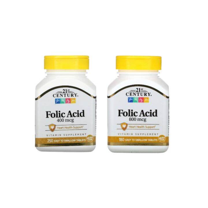 USA Shoppers 21st Century Folic Acid 400 Mcg Heart Health Support