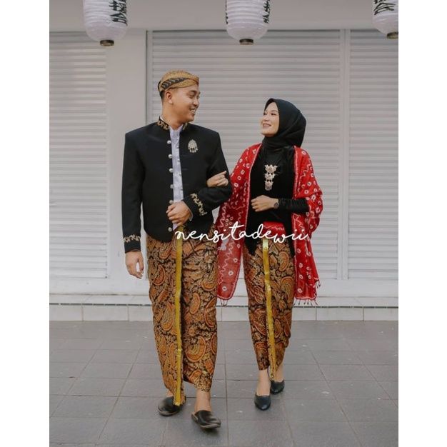 Sepasang Baju Prewed Baju Adat Jawa Solo Motif Semenromo Lazada