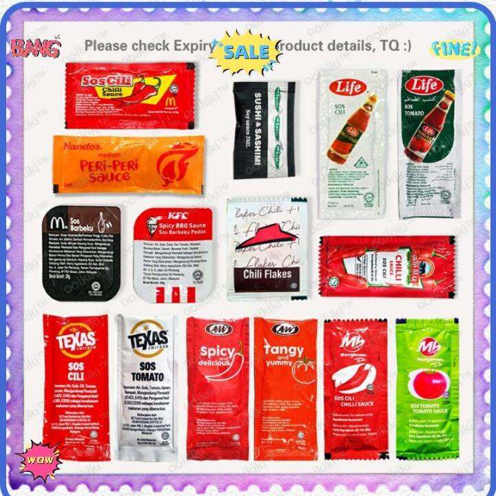 Sealed Free Extra Chilli Sauce Bbq Ketchup Sachet Sos Cili