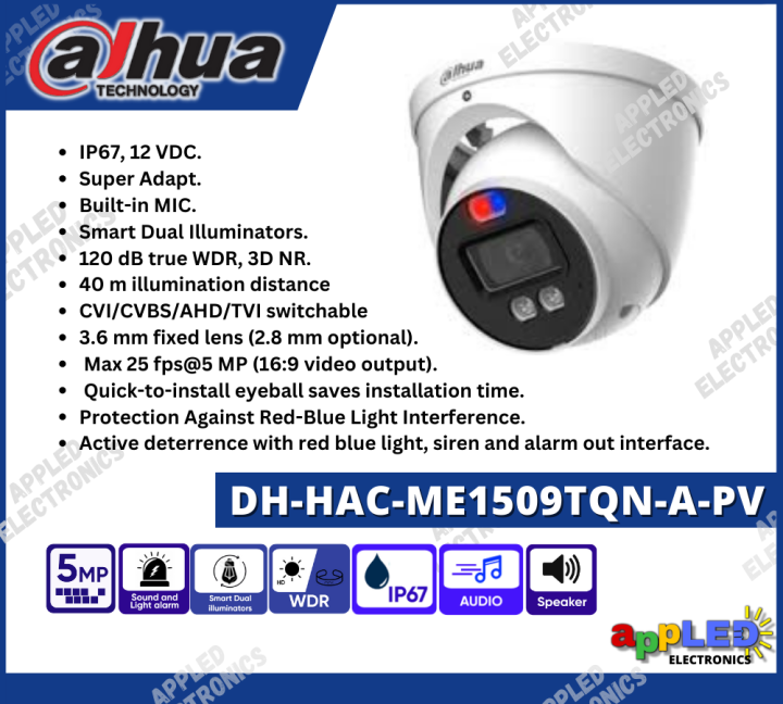 Dahua Dh Hac Me Tqn A Pv Mp Smart Dual Illuminators Active