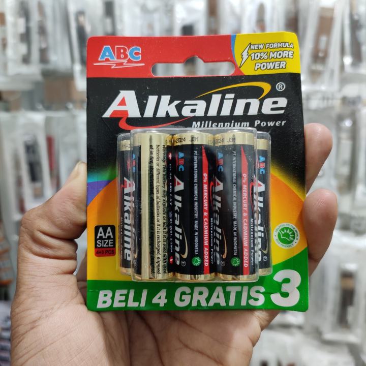 BATERAI ABC ALKALINE AA A2 ISI 7 Lazada Indonesia