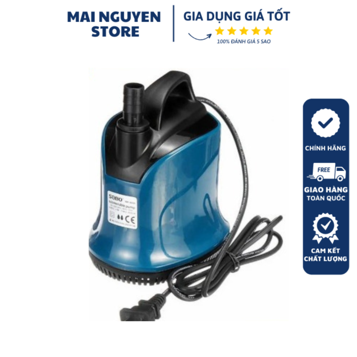 Máy Bơm Hút Đáy SOBO WP 200D 25W Bơm Chìm Hút Cặn 360 Độ Hồ Cá WP 200D