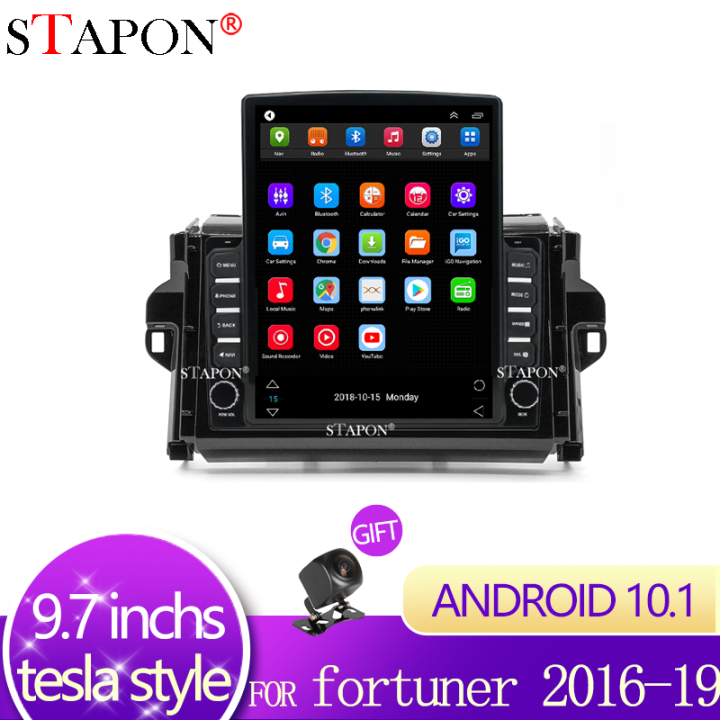 STAPON 9 7inch For Toyota Fortuner 2016 2019 Tesla Style Vertical