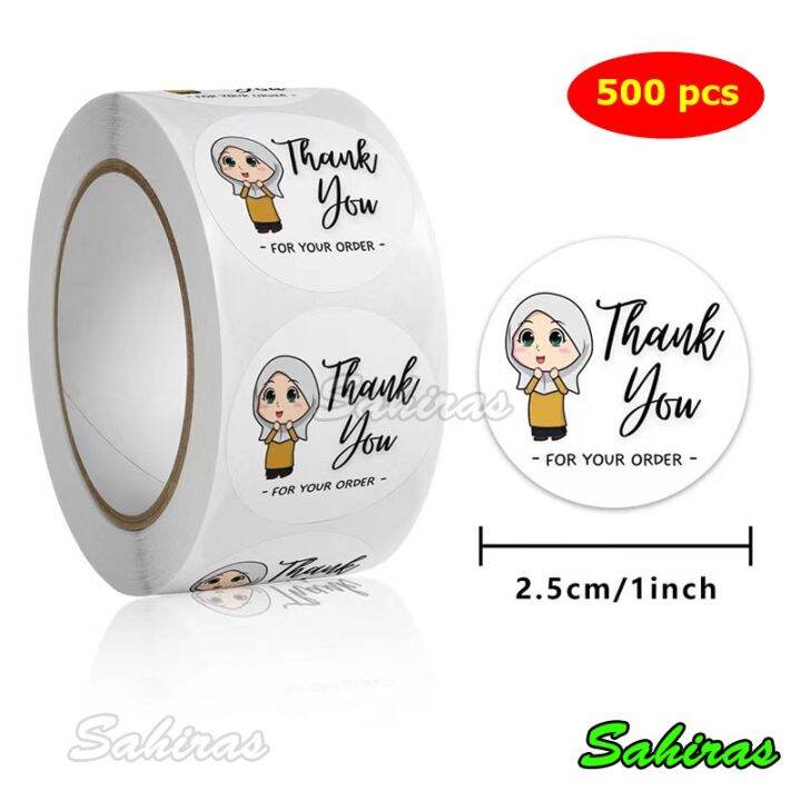 Stiker Terima Kasih Roll Pcs Label Packing Sticker Thank You For