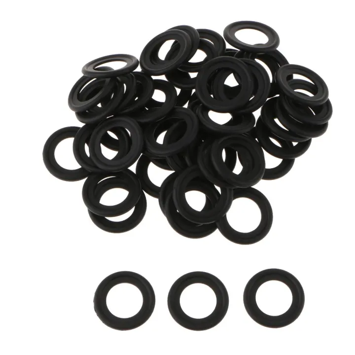 LazaraHome 50Pcs M14 Rubber Oil Drain Plug Crush Washers Gaskets For