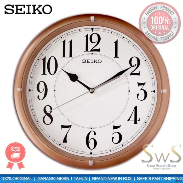 Jam Dinding Seiko Qxa Qxa P Rose Gold Jarum Detik Sweep Jarum