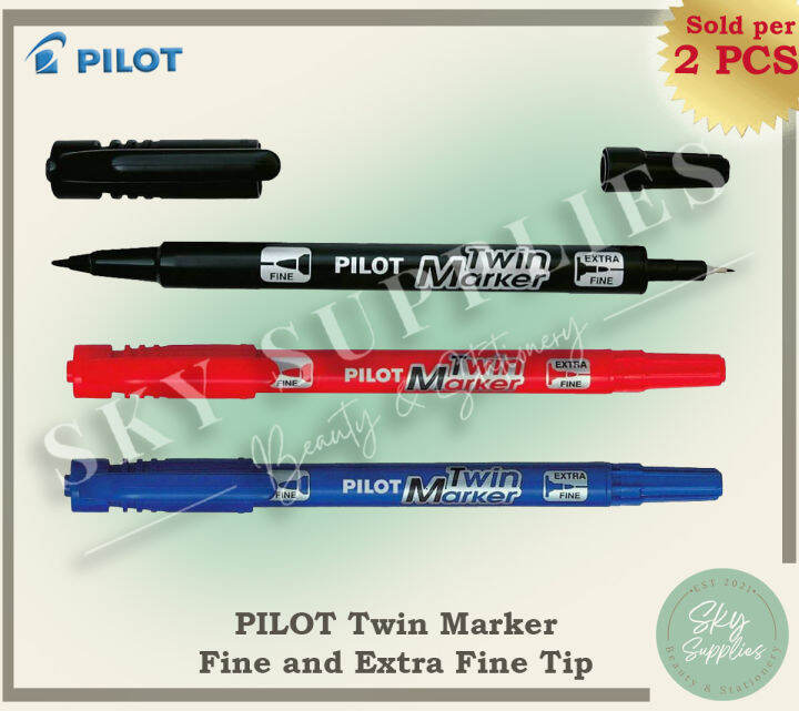 Pcs Pilot Twin Marker Sca Tm Extra Fine And Fine Lazada Ph