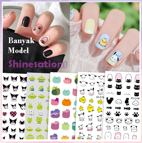 PER PCS Sticker Kuku Disney Nail Art Sticker Waterproof Stiker Kuku