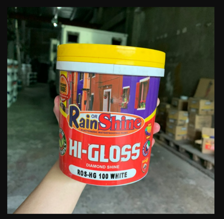 Rain Or Shine Hi Gloss Elastomeric Waterproofing Paint Liter Lazada Ph