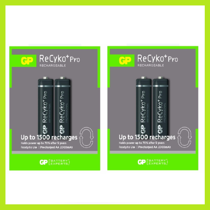 2 PACKS GP Recyko Pro AAA 800mAh 2pcs Rechargeable Battery Lazada