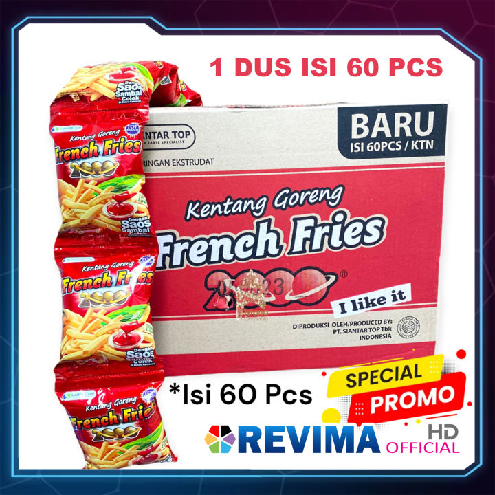 Snack Ciki Kentang Goreng French Fries Kemasan Dus Isi