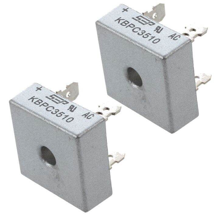 2X SEP KBPC3510 1000V Single Phase Square Diode PCB Bridge Rectifier