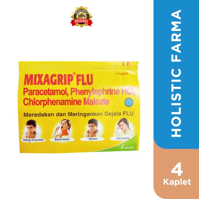 Mixagrip Flu 4 Tablet Obat Flu Hidung Tersumbat Demam Sakit Kepala