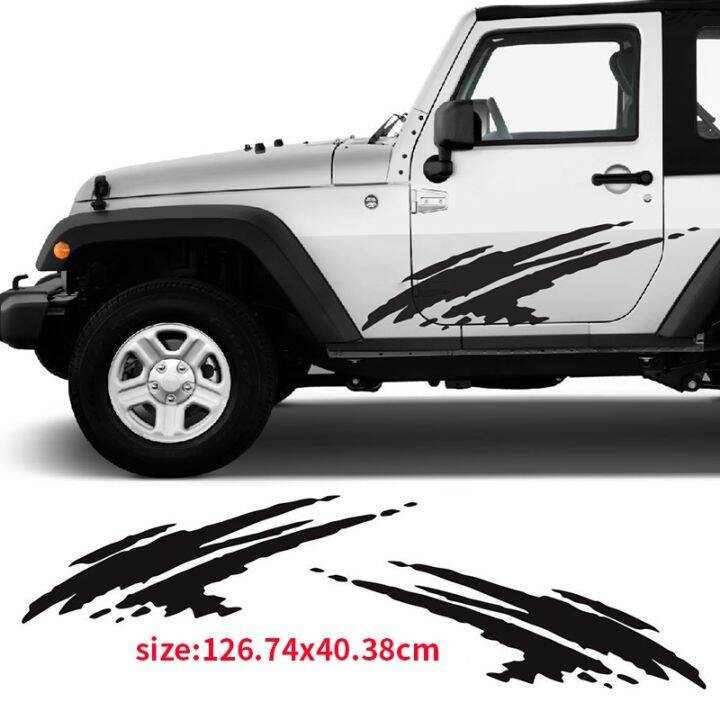 Set Pcs Mud Splash Decal Vinyl Sticker Graphic Stripe For Jeep