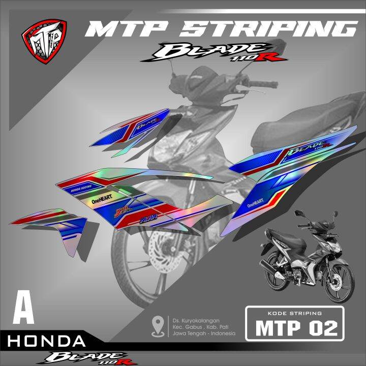 Bisa Cod Sticker Striping Blade Karbu Hologram Stiker Variasi