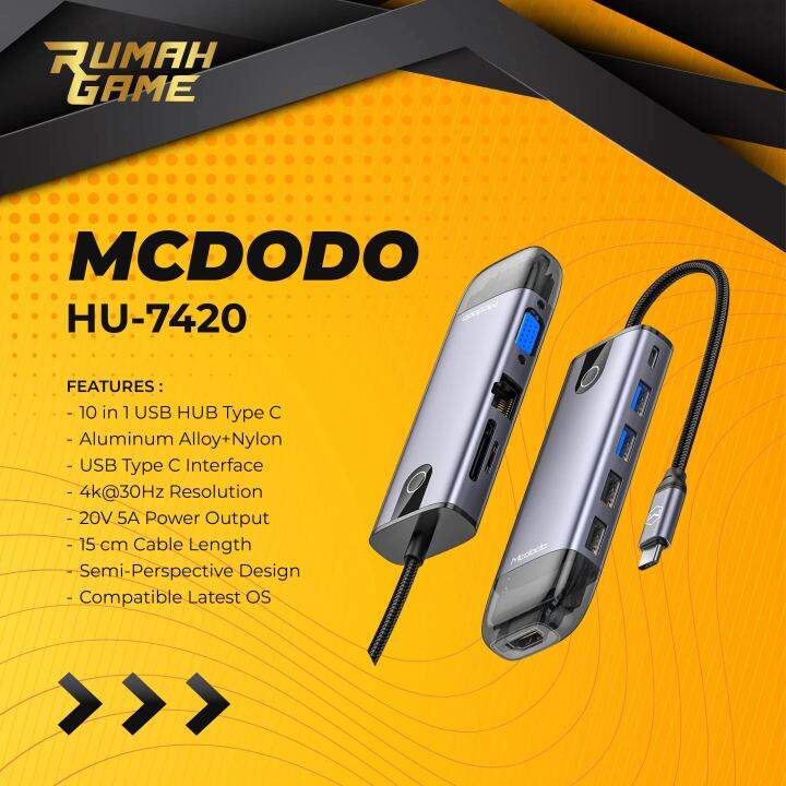 Mcdodo Usb Type C Hub In Dengan Hdmi K Vga Lazada Indonesia