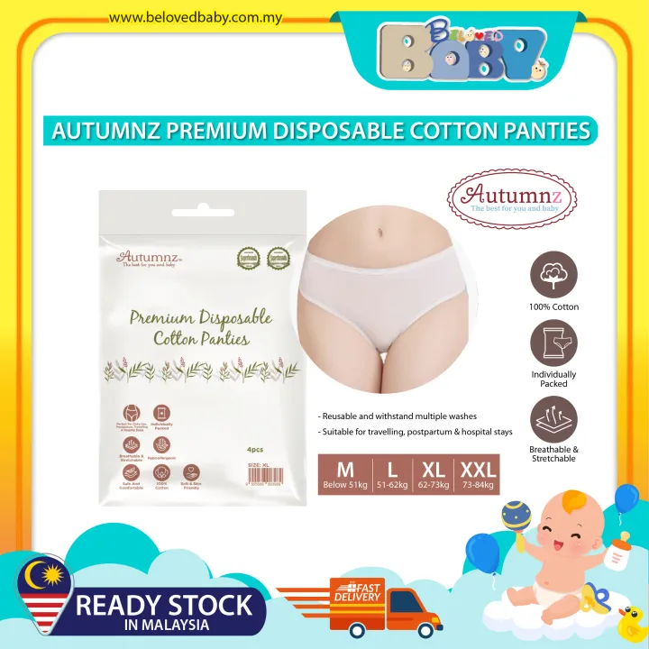 Autumnz Premium Disposable Cotton Panties M L XL XXL Lazada