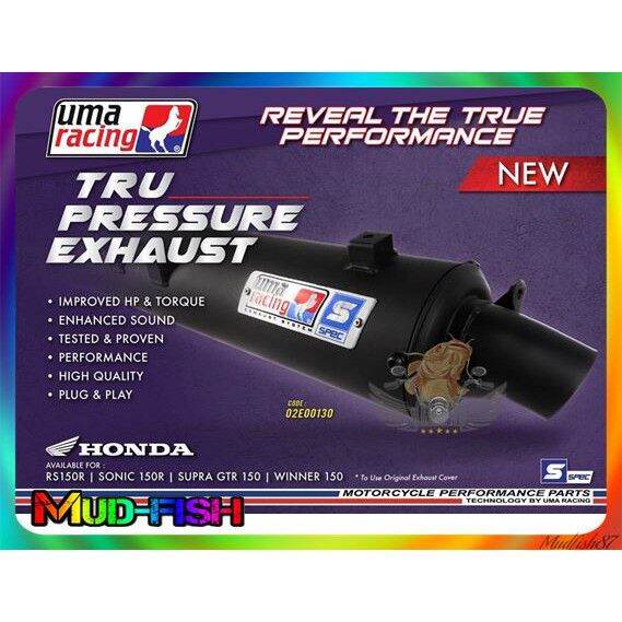 UMA RACING TRU BACK PRESSURE EXHAUST PIPR FOR HONDA RS150 RS150R Lazada