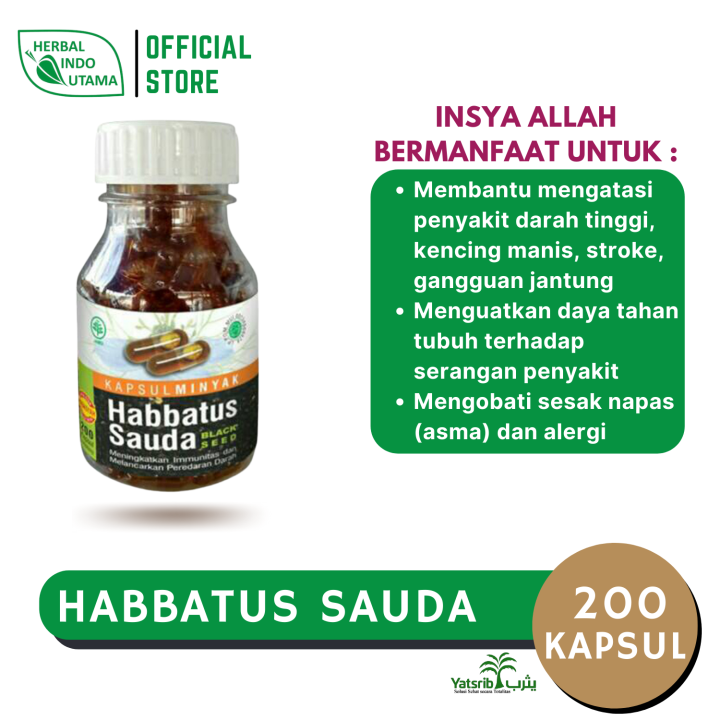 200 KAPSUL HABBATUS SAUDA BLACK SEED OIL Meningkatkan Immunitas Dan