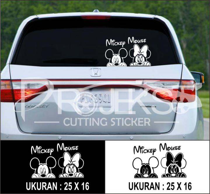 Cutting Sticker Mobil Stiker Kaca Karakter Mickey Mouse Lazada Indonesia