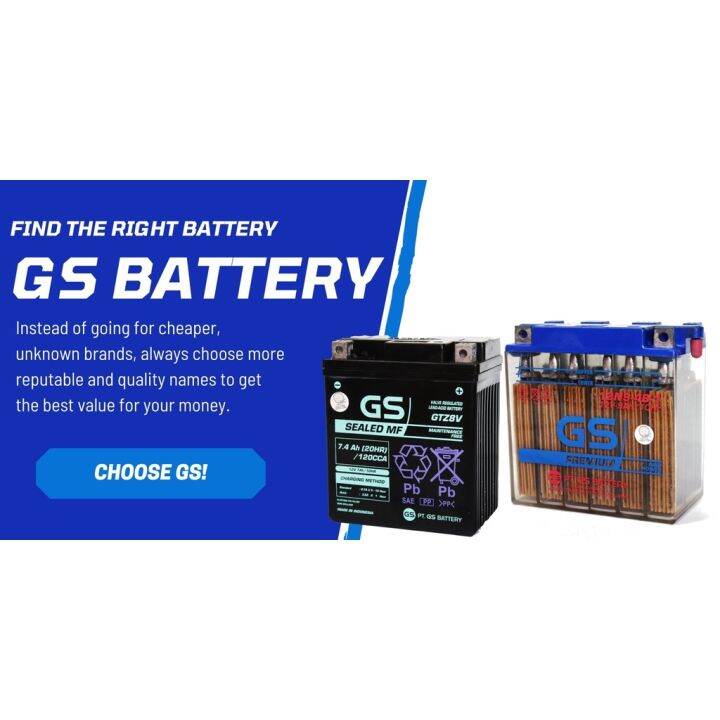 Gs Motorcycle Battery Gtz S Raider Fi Carb Sym Jet Honda