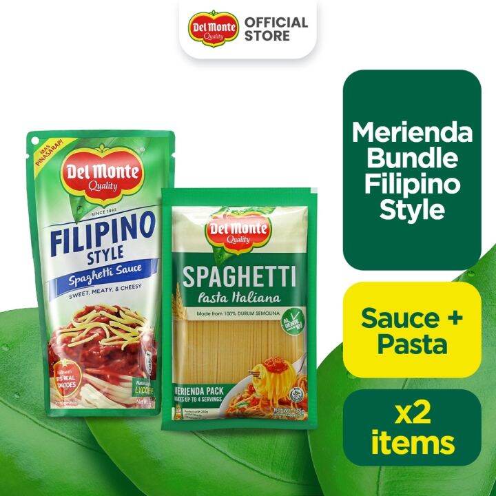 DEL MONTE Merienda Bundle Filipino Spaghetti X 2 Items Filipino