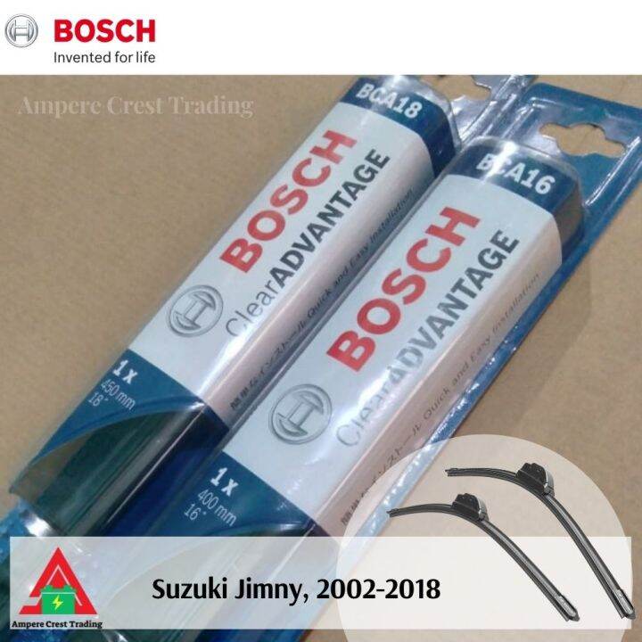 Bosch Clear Advantage Wiper Blade Set Of 2 18 16 For Suzuki Jimny