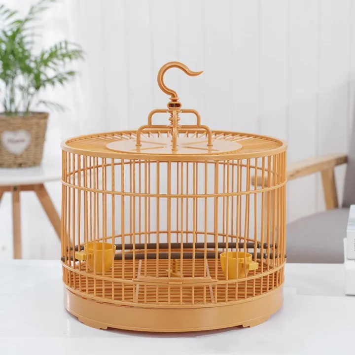 Round Bird Cage Plastic Bird Breeder Cage Macaw Cockatoo Parakeet Cage