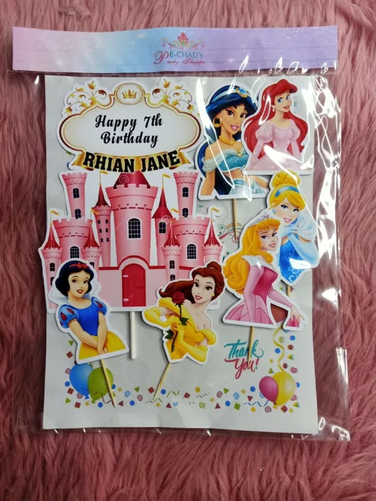 Disneyprincess Theme Cake Topper Lazada Ph