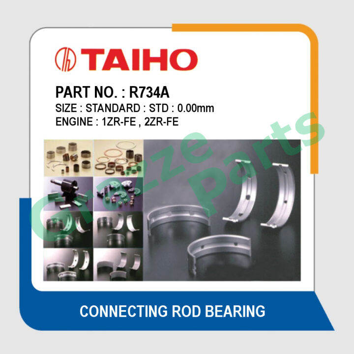 Taiho Con Rod Bearing Std Size R A For Toyota Corolla Altis