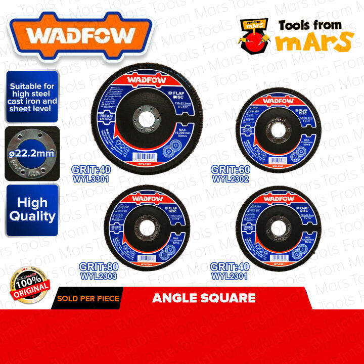 WADFOW Flap Disc 5 Inch 6 Inch 40GRIT 60GRIT 80GRIT SOLD PER