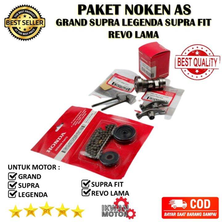 Noken As Supra Set Klep Grand Paket GN5 Platuk Klep Rantai Keteng