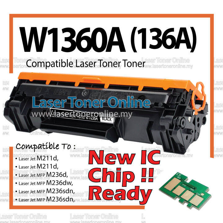 NEW CHIP Compatible 136A W1360A Laser Toner Cartridge For HP LaserJet