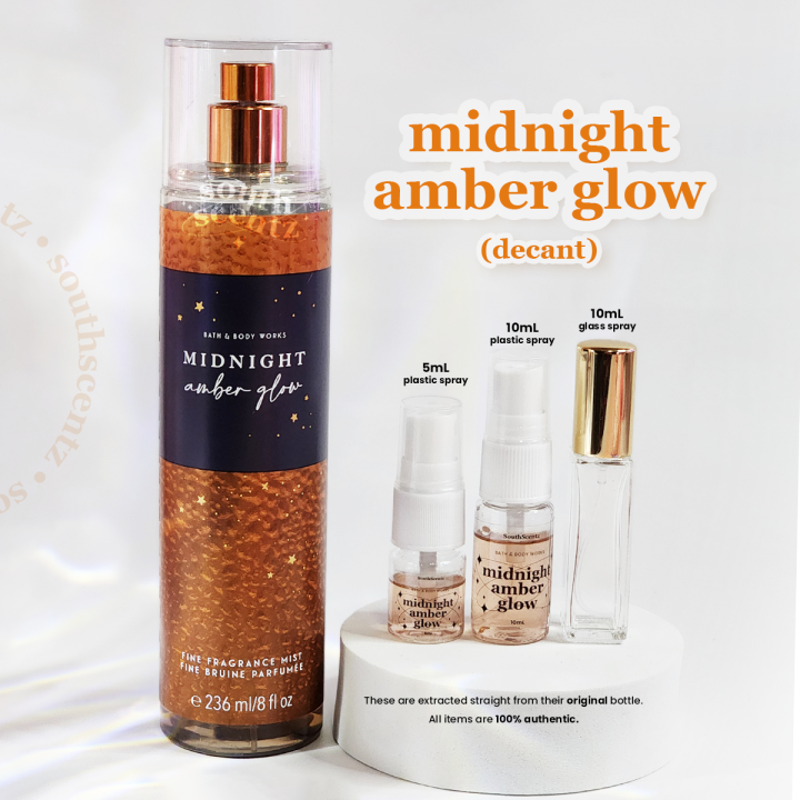 Midnight Amber Glow Bath And Body Works Body Mist BBW Decant 5mL 10mL