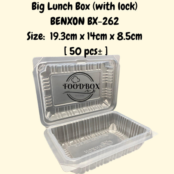 Foodbox Pcs Big Lunch Box Benxon Bx Disposable Pp