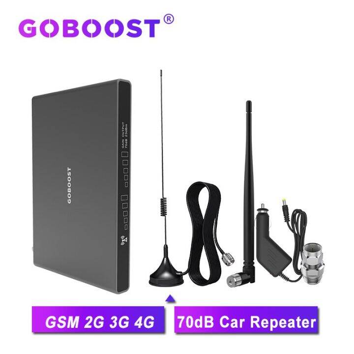 GOBOOST Car Use Dual Band Signal Booster Gain 70dB GSM 2G 3G 850 900