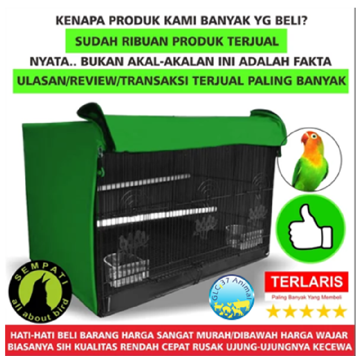 KERODONG KRODONG SANGKAR KANDANG BURUNG TERNAK LOVEBIRD KOTAK UMBARAN